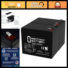 12V 9AH SLA Rechargeable Battery - Sealed Lead Acid - Pack of 2 for Backup Power