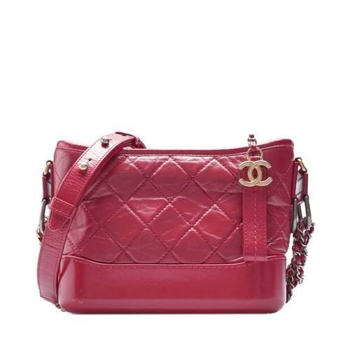 CHANEL Small Raspberry Chevron Gabriel Hobo Shoulder Bag 120786447