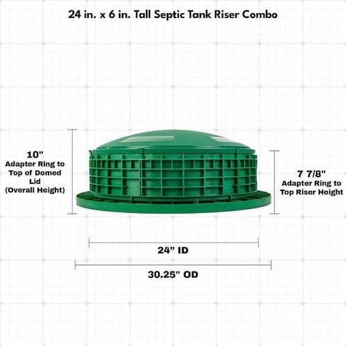 24 in. x 6 in. Tall Septic Tank Riser Combo | eBay