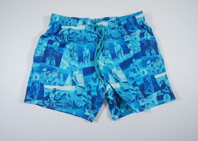 Vilebrequin Shorts Mens 2XL XXL Blue Swim Trunks Mesh Brief Lined Moorise Adult