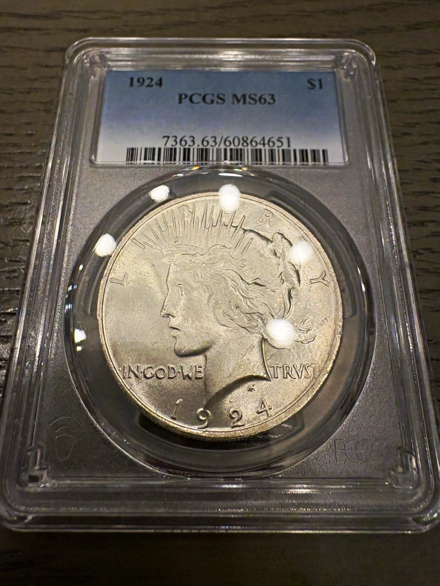 MS 63 Graded 1924 Year Peace Dollars (1921-1935) for sale | eBay