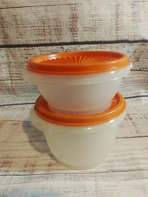 Set Of Tupperware Storage Bowl Containers Harvest Orange