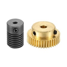 Worm Gear Set 0.5 Module 1:40 Reduction Rate(Gear-4mm Bore, Rod 3mm Bore)
