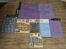 Reusable Stencils for Painting Alphabet, Believe, Family, Words and Sayings Lot