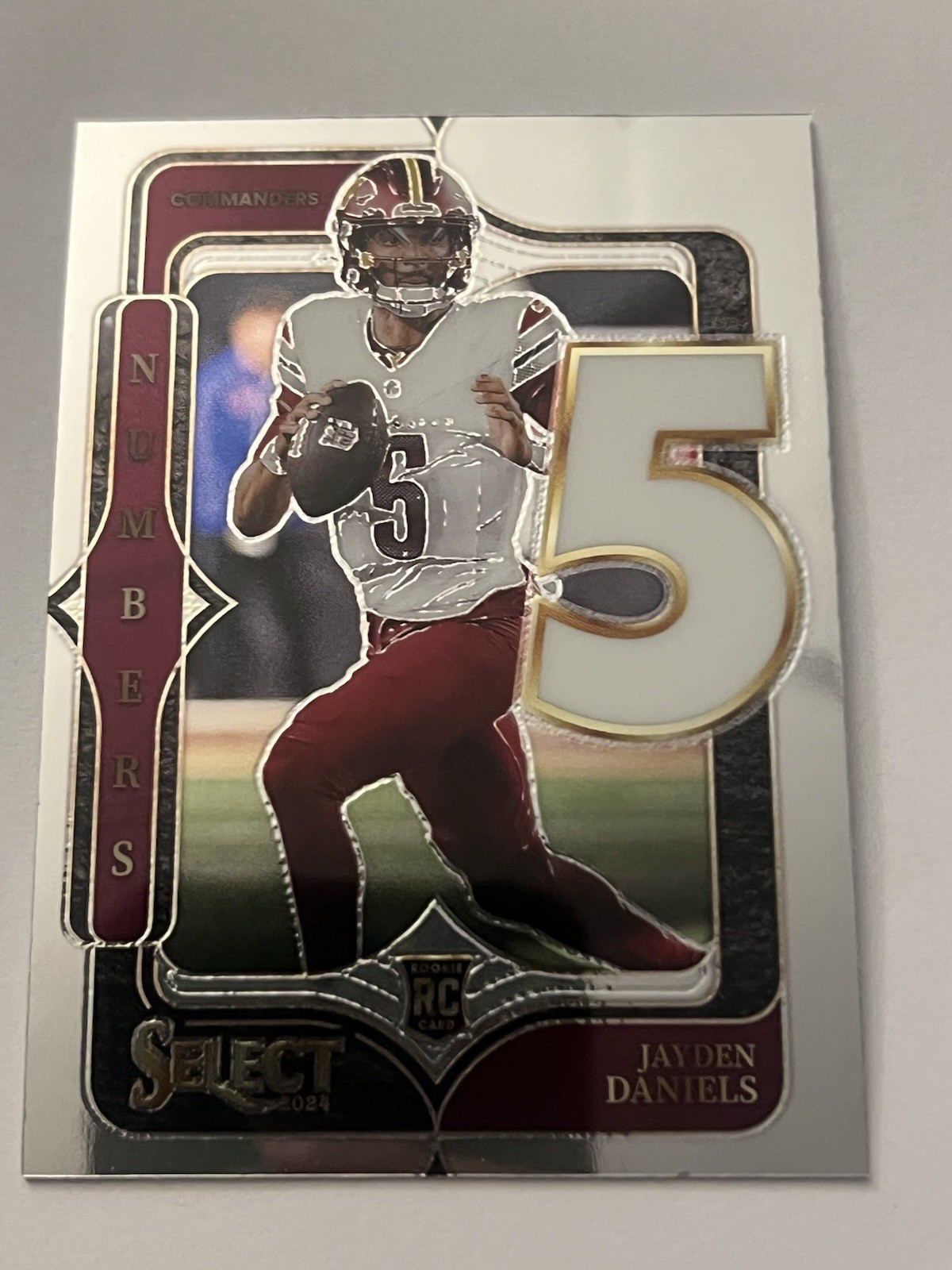 2024 Panini Select - Select Numbers Jayden Daniels #23 Silver Prizm (RC)