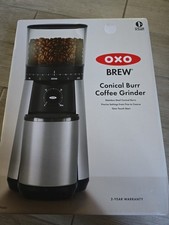 NEW OXO BREW Conical Burr Coffee Grinder - Stainless Steel - With 15 Settings