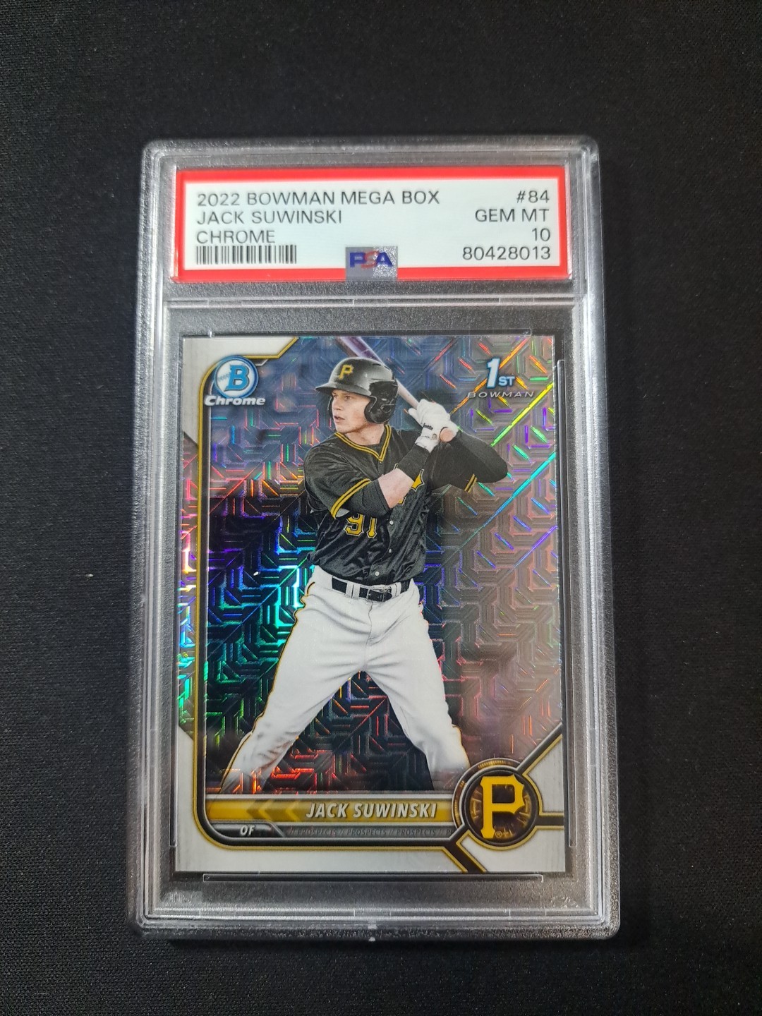 2022 1st Bowman Chrome Jack Suwinski Mojo Refractor #BCP-84 Gem Mint PSA 10