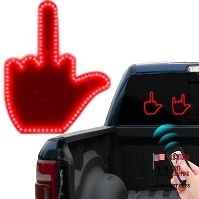 Middle Finger Car Light - Glogesture Hand Light for Car,Light Up Middle B