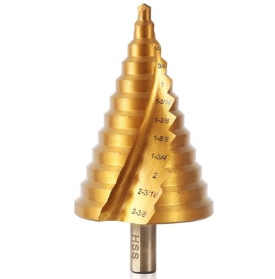 MACXCOIP Step Drill Bit Set, 1/4'' to 2-3/8'', Hex Shank High 1/4''-2-3/8''(HSS) 
