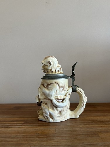 VINTAGE RPM GERMAN DRUNKEN MONKEY CERAMIC BEER STEIN TANKARD - Picture 2 of 7