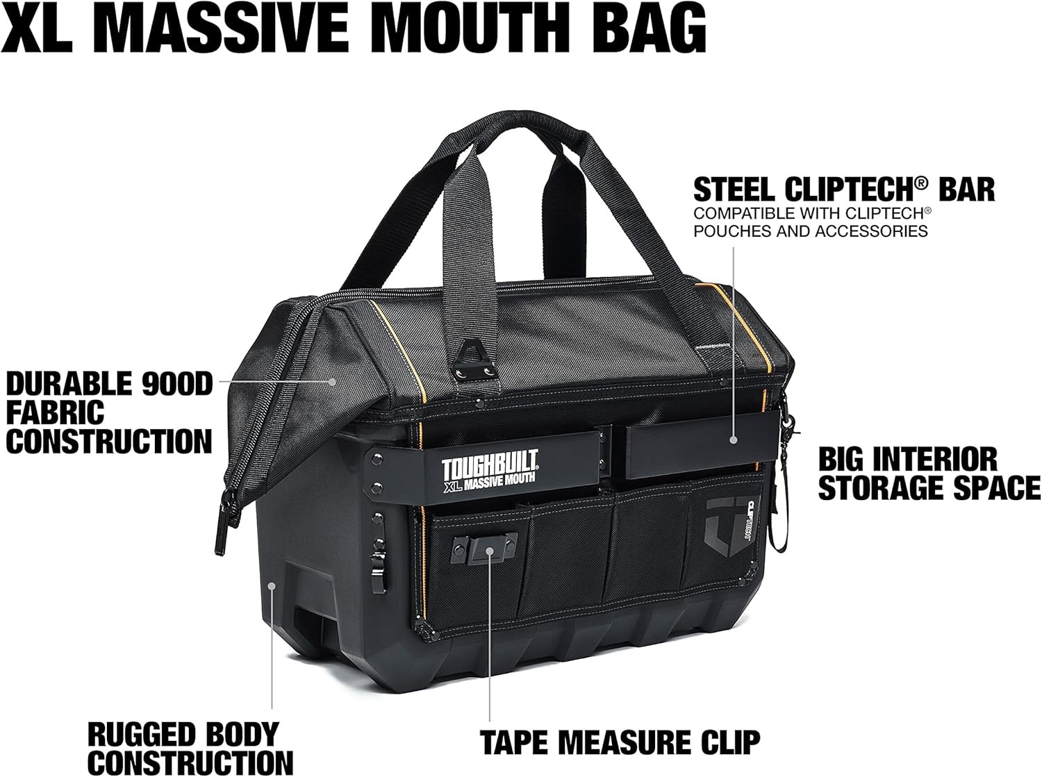 ToughBuilt® 20" Massive Mouth Tool Bag -   TB-CT-62-20