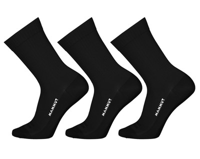 3er Pack MAMMUT Everyday Crew Socks Gr. 42-44 schwarz NEU