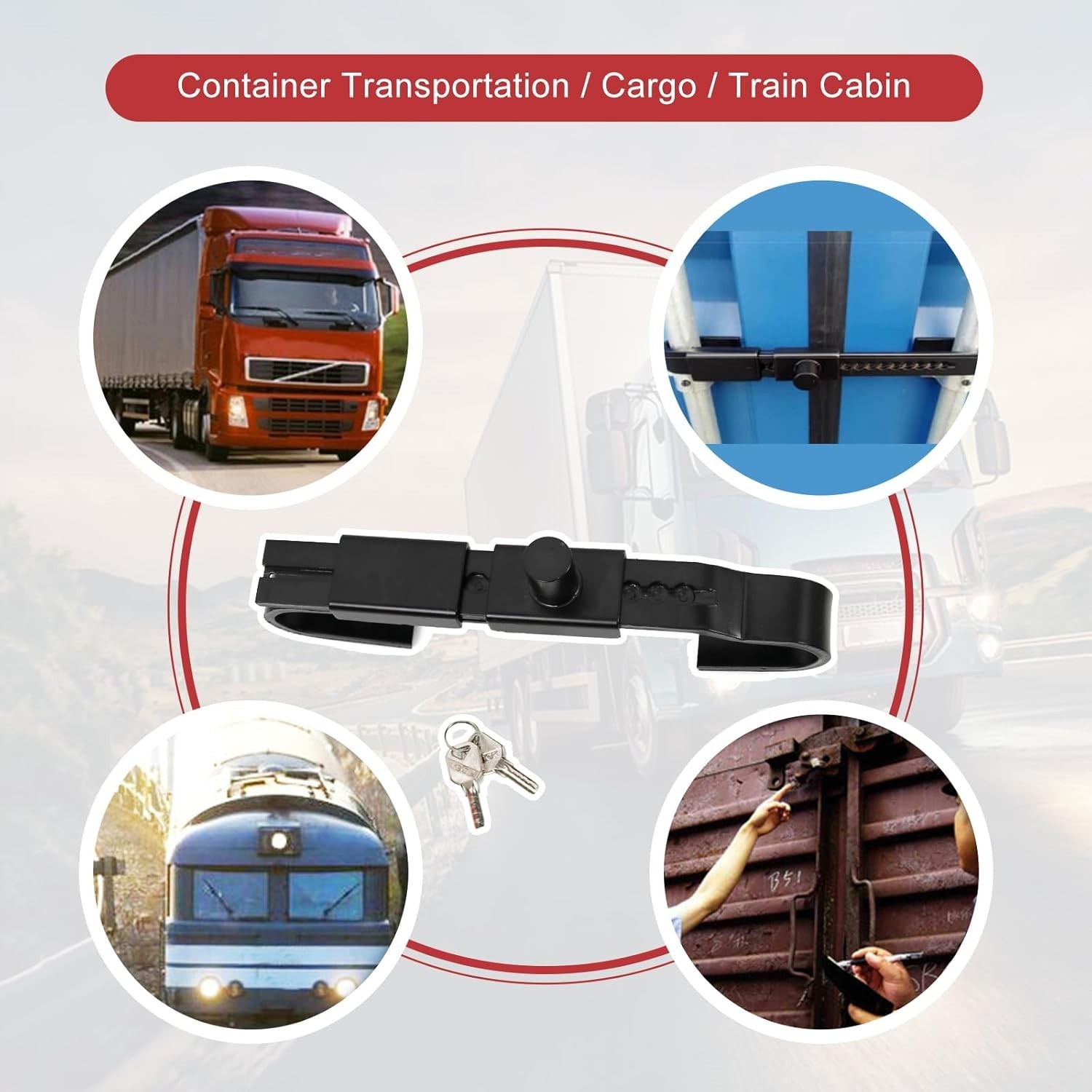 RYANSTAR RACING Adjustable Steel Cargo Door Lock Shipping Container Lock Trai...