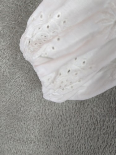 Cynthia Rowley top womens size linen blend off shouder boho cottagecore sz L - Picture 3 of 8