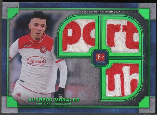 2019-20 Topps Museum Bundesliga Soccer Emerald Alfredo Morales Triple Patch 1/1