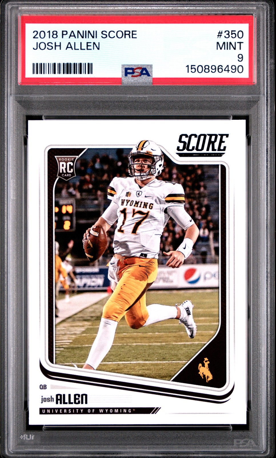 2018 PANINI SCORE #350 JOSH ALLEN ROOKIE RC PSA 9 view 1