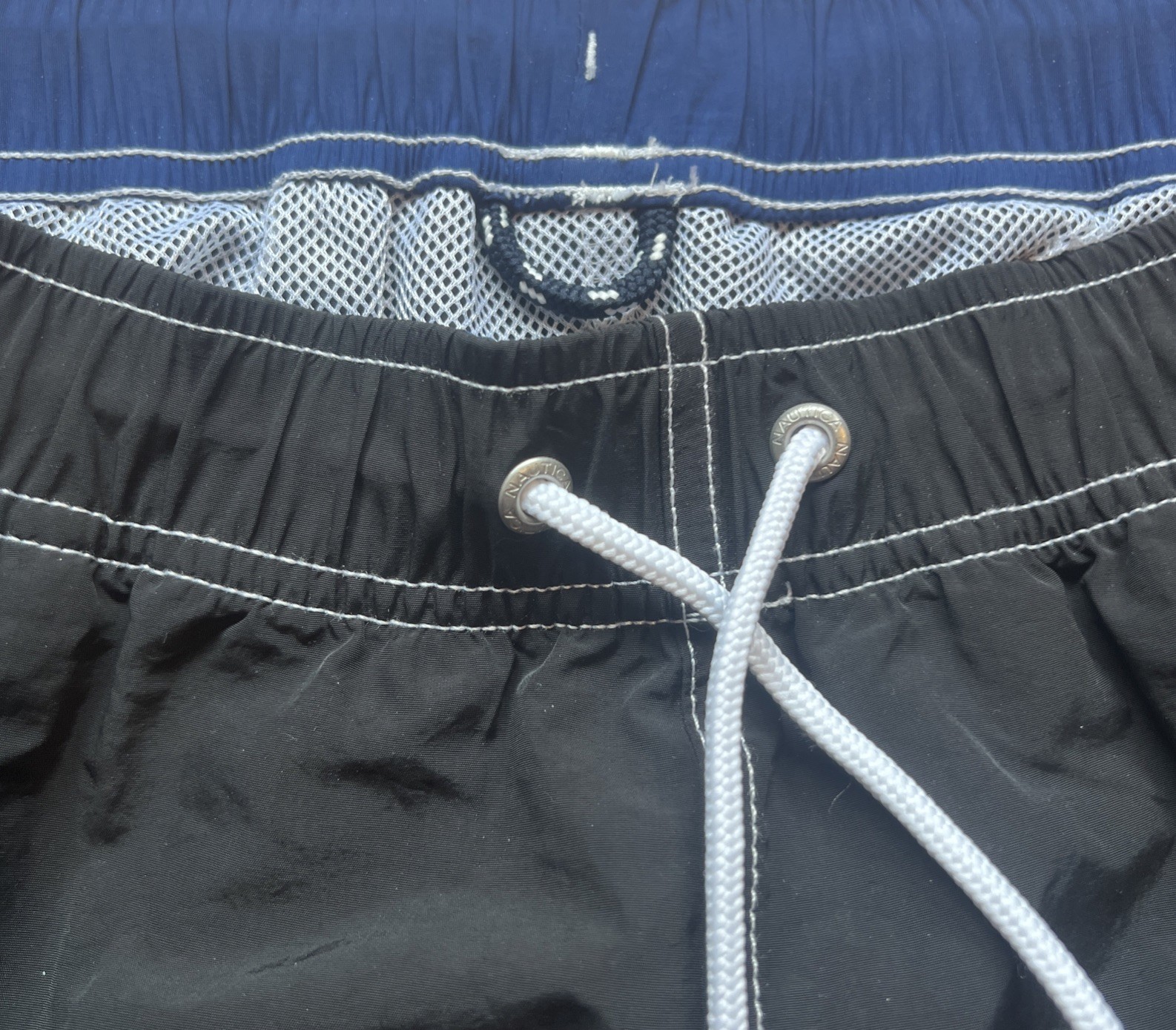 Nautica Swim Shorts Mens Medium Black Performance Quick Dry Drawstring New NWT image 4