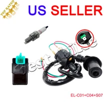Ignition ATV 125 110 90 70 50cc CDI Coil Spark Plug AT7C Taotao SunL JCL Roketa