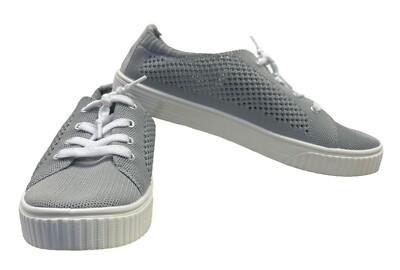STEVE MADDEN GIRL Shoes Marisa-K Lace-Up Grey Knit Casual