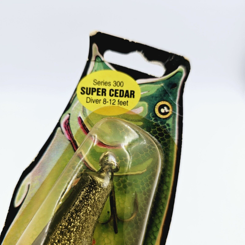 Vtg New Poe's Series 300 Cedar Wood Hot Silver Black Back Crankbait Fish Pack - Picture 5 of 7