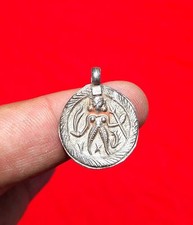Vintage Tribal Hindu Goddess Silver Amulet Pe...