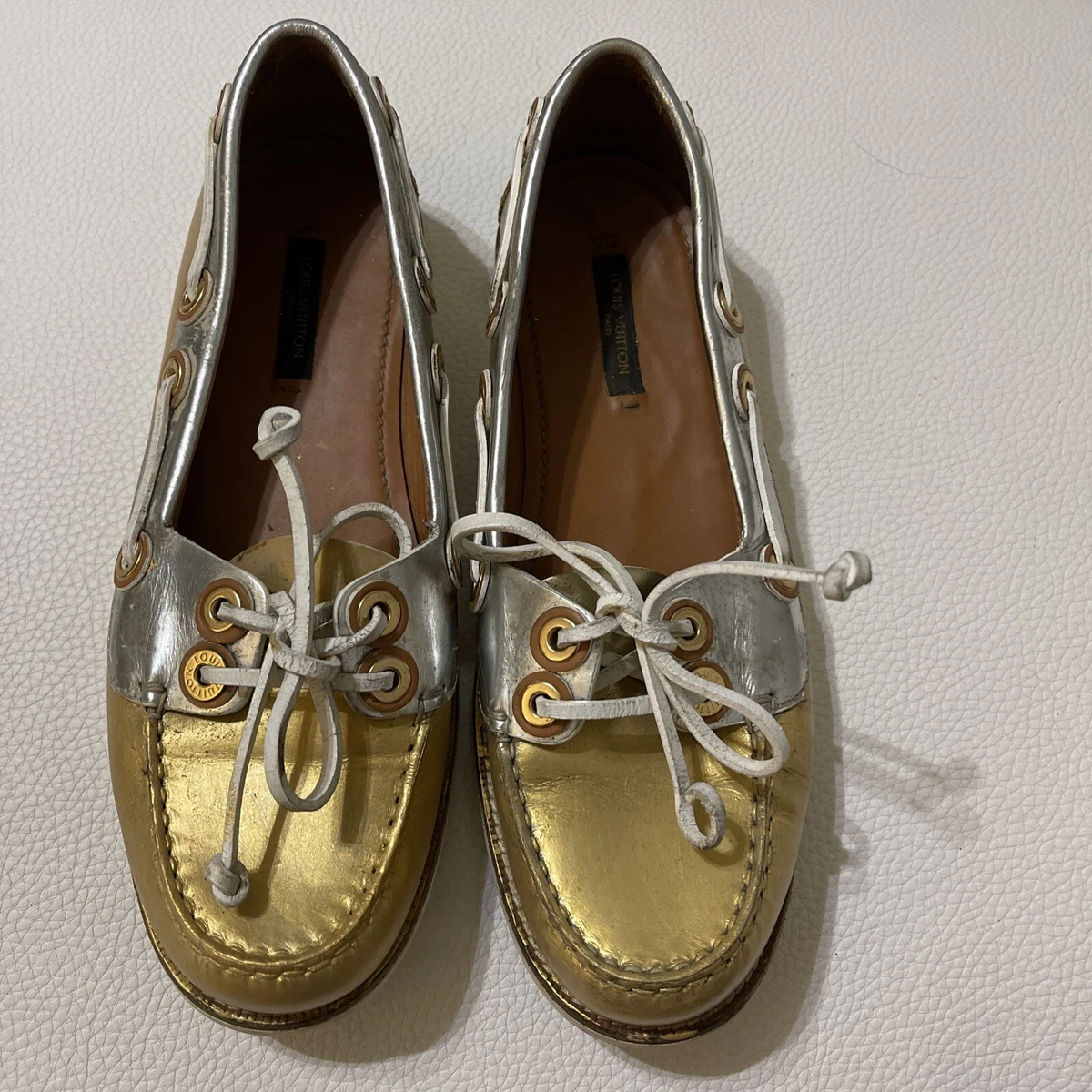 silver lv shoes