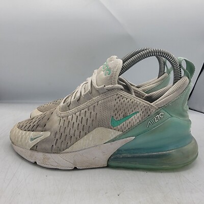 RKENMERI＊ Nike Air Max 270 GS Womens 5.5 Summit White Emerald Rise Shoes