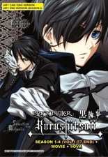 DVD Anime Black Butler Kuroshitsuji Complete TV Series Season 1-4+Movie+9OVA