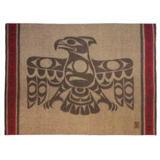 Northwest Coast Native American Wool Blend Blanket