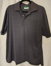 BEN HOGAN Peformance Polo Golf Shirt Size Large Stripes Lightweight Short Slvs