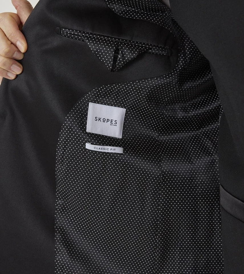 Skopes Hombre Cena Chaqueta (MM30160) Canvendish en Negro 38-62 - Imagen 2 de 4