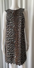 Vintage 60s Vanity Fair Leopard Slip Dress Loungewear Sz 32 Mint