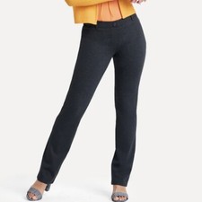 Betabrand Straight Leg Classic Dress Pant Yoga Pant Charcoal Grey Size Medium