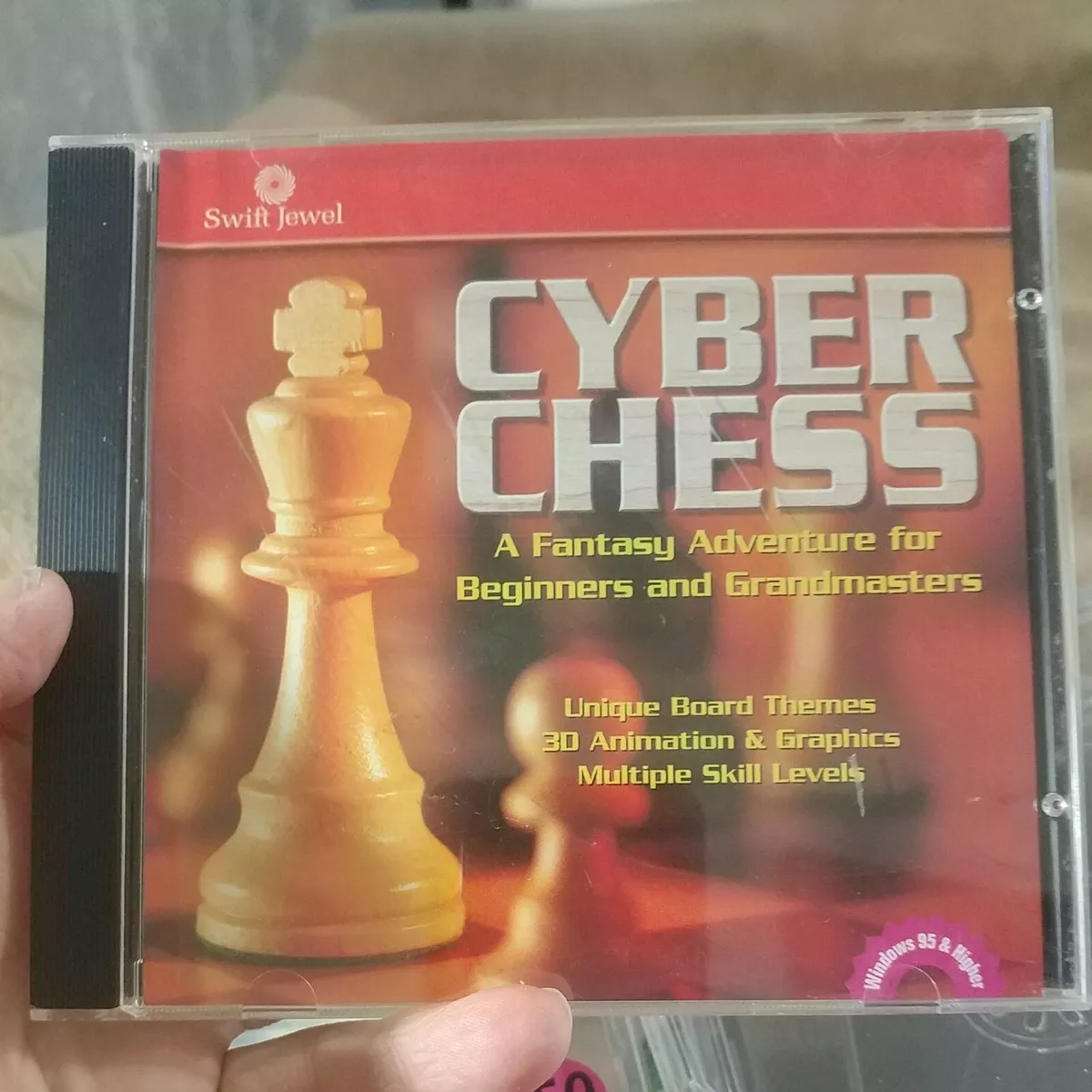 CYBER CHESS-PC CD Rom-Swift Jewel-CDR703-Complete-multiple levels