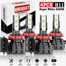 4X H9 H11 LED Headlight Bulbs Kit High Low For Chrysler Town & Country 2010-2016