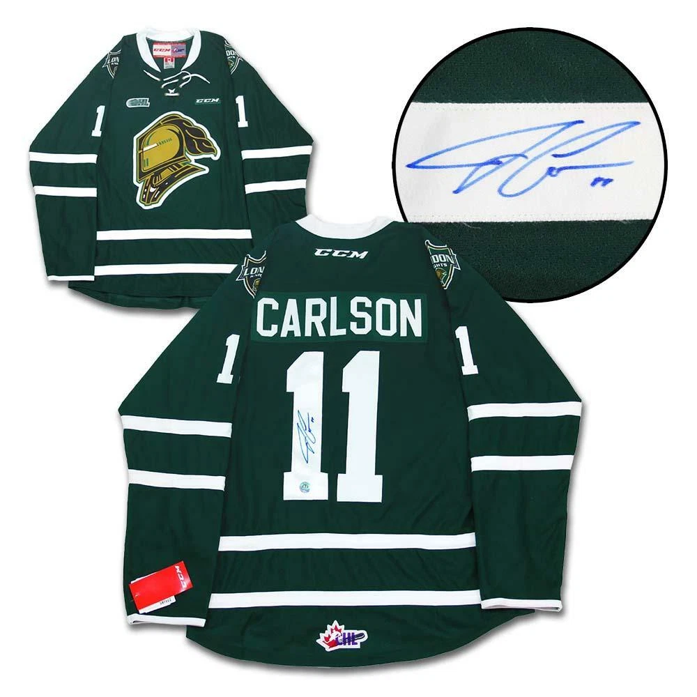 John Carlson London Knights Autographed CHL Hockey Jersey eBay