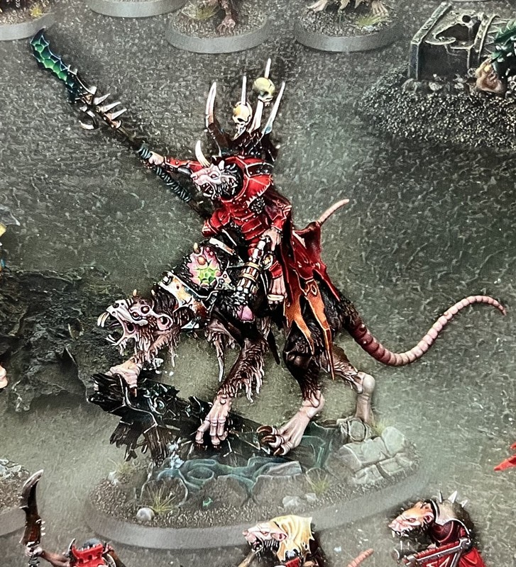 Warhammer Age of Sigmar Skaventide Skaven Clawlord on Gnaw-beast AoS