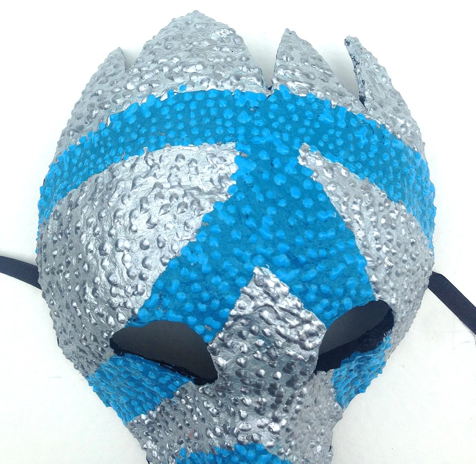 Blue and Silver Mask   - Handmade One of a kind - Image 4 of 4