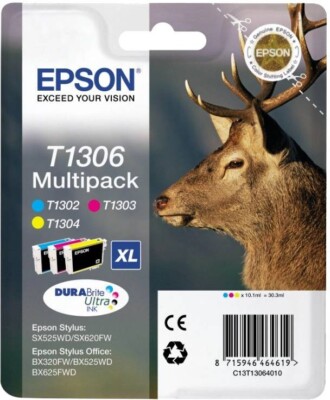 Original Epson T1306 Multipack Tintenpatrone Tinte Druckerpatrone WorkForce Styl