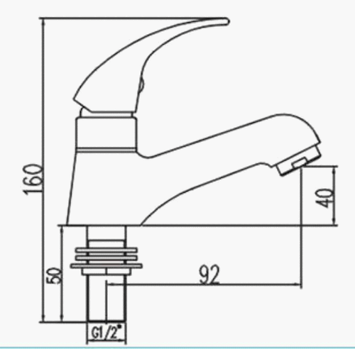 GRIFO MONOMANDO LAVABO 1 AGUA - Imagen 2 de 2