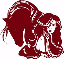Horse Girl Cowgirl Western Rodeo Lady Woman Car Truck Window Vinyl Decal Sticker