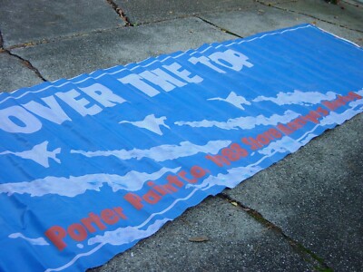 Old Porter Paints Banner 18 Foot Long Advertising Sign Blue Angel Fighter Jets