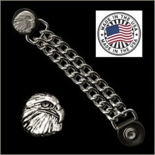 Eagle Head VEST EXTENDER USA MADE leathers biker motorcycle gremlin bells harley