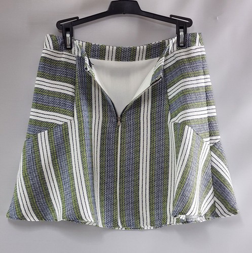 LEMIEUX 16" Lined Skirt, Size M striped Multi-Color - Picture 6 of 8