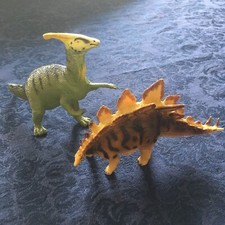 Dinosaur Lot: Stegosaurus Parasaurolophus Safari Ltd Animal, Toy Figures 1988