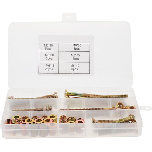 1 Set Threaded Insert For Wood Assortment Furniture Bolt Hex Head