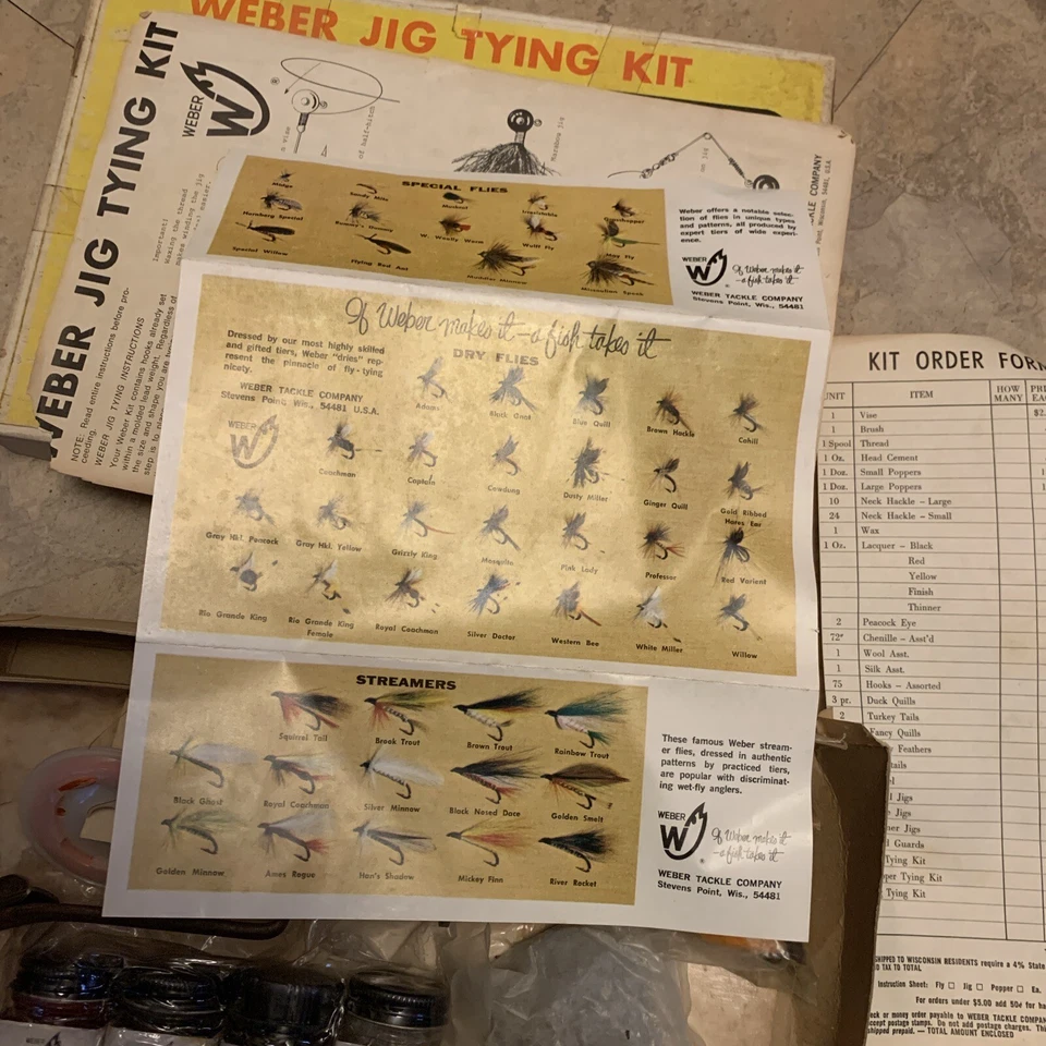 Vintage Weber Jig head Fly Tying Kit Boxed  - Image 3 of 4