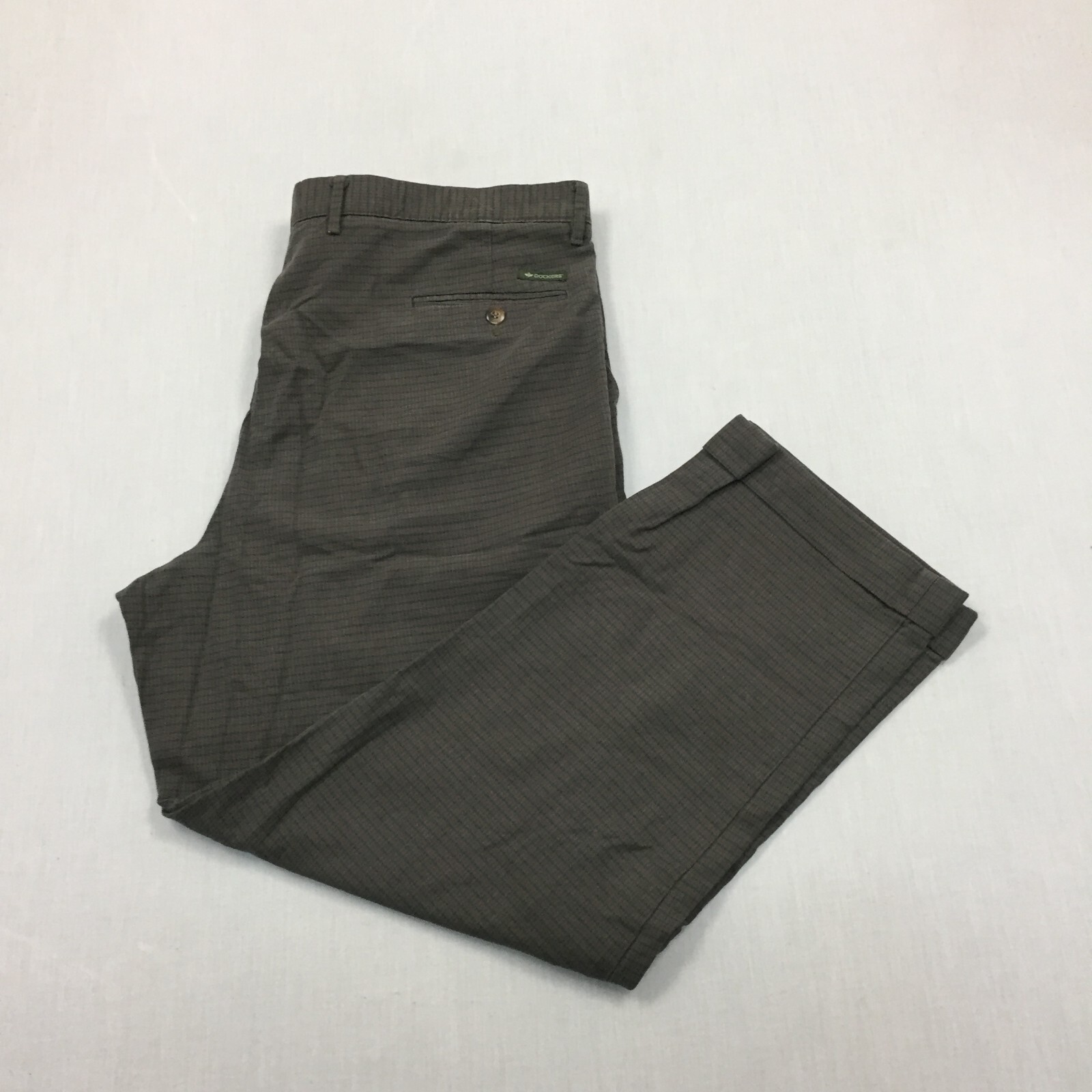 Dockers Chino Trousers Cotton Pants Straight Fit Mens Size 42W 30L Grey