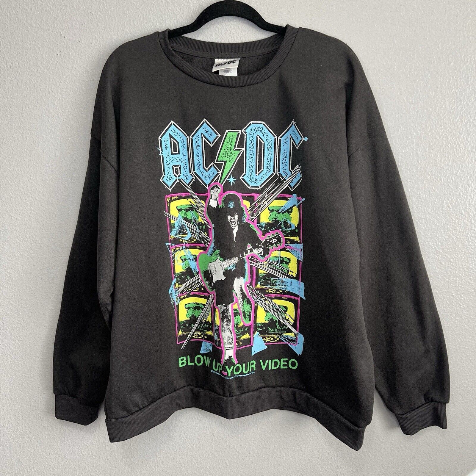 AC/DC ’Blow Up Your Video’ Sz XXL Sweatshirt Concert Tour ACDC Classic Rock
