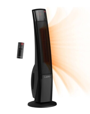 Lasko CT22835 1500W Oscillating Ceramic Tower Space Heater Black  46013777683|